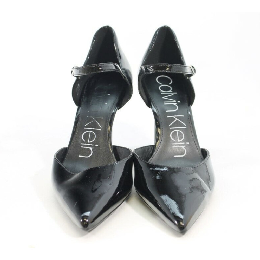 CALVIN Klein Womens Roya Patent Leather Dress Heels Black Size 11 NIB - Picture 7 of 10